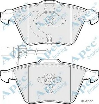 APEC BRAKING pad1355 -  Комплект тормозных колодок, дисковый тормоз